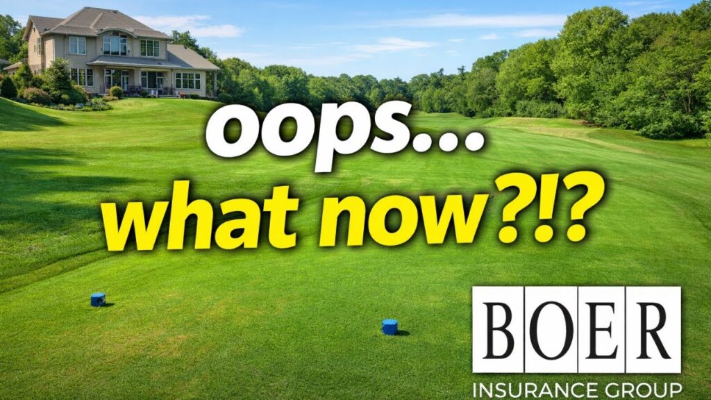 golf ball hits house